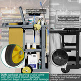 Kitchen & Dining Trolleys: Commercial Hotel Restaurant Cleaning Cart 3-Shelf Commercial Janitorial Cart Housekeeping Cart