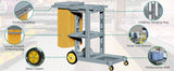 Kitchen & Dining Trolleys: Commercial Hotel Restaurant Cleaning Cart 3-Shelf Commercial Janitorial Cart Housekeeping Cart