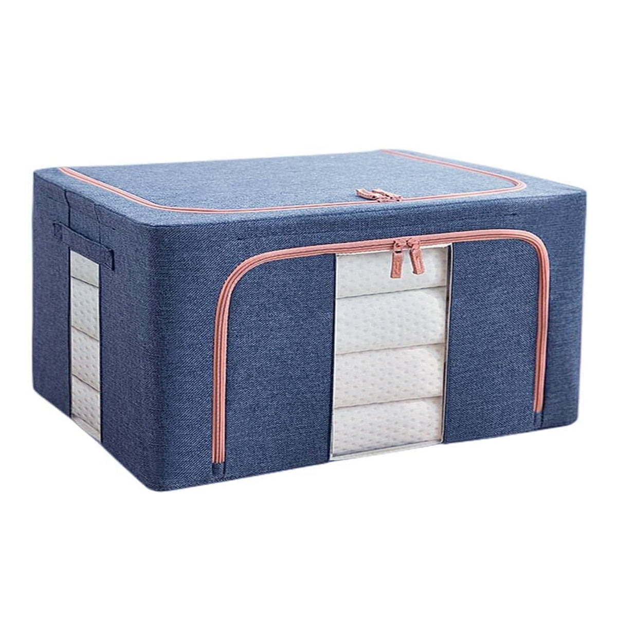 Clothing & Wardrobe Storage: 24L Cloth Storage Box Closet Organizer Storage Bags Clothes Storage Bags Wardrobe Organizer Idea Blue