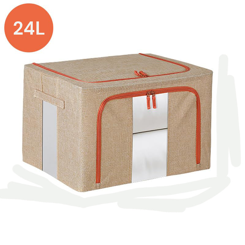 Clothing & Wardrobe Storage: 24L Cloth Storage Box Closet Organizer Storage Bags Clothes Storage Bags Wardrobe Organizer Idea CREAM