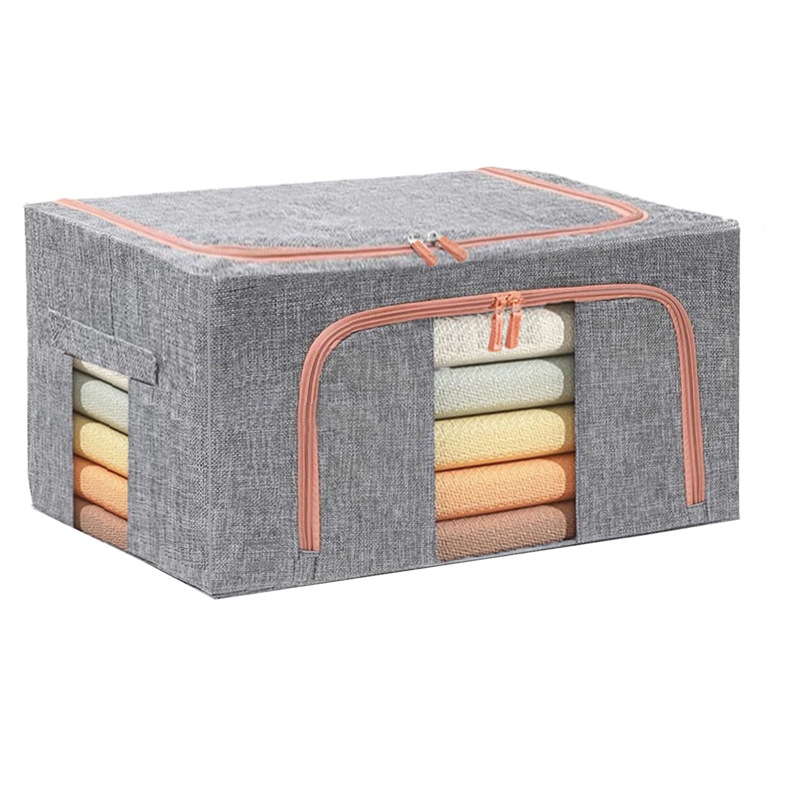 Clothing & Wardrobe Storage: 24L Cloth Storage Box Closet Organizer Storage Bags Clothes Storage Bags Wardrobe Organizer Idea Grey