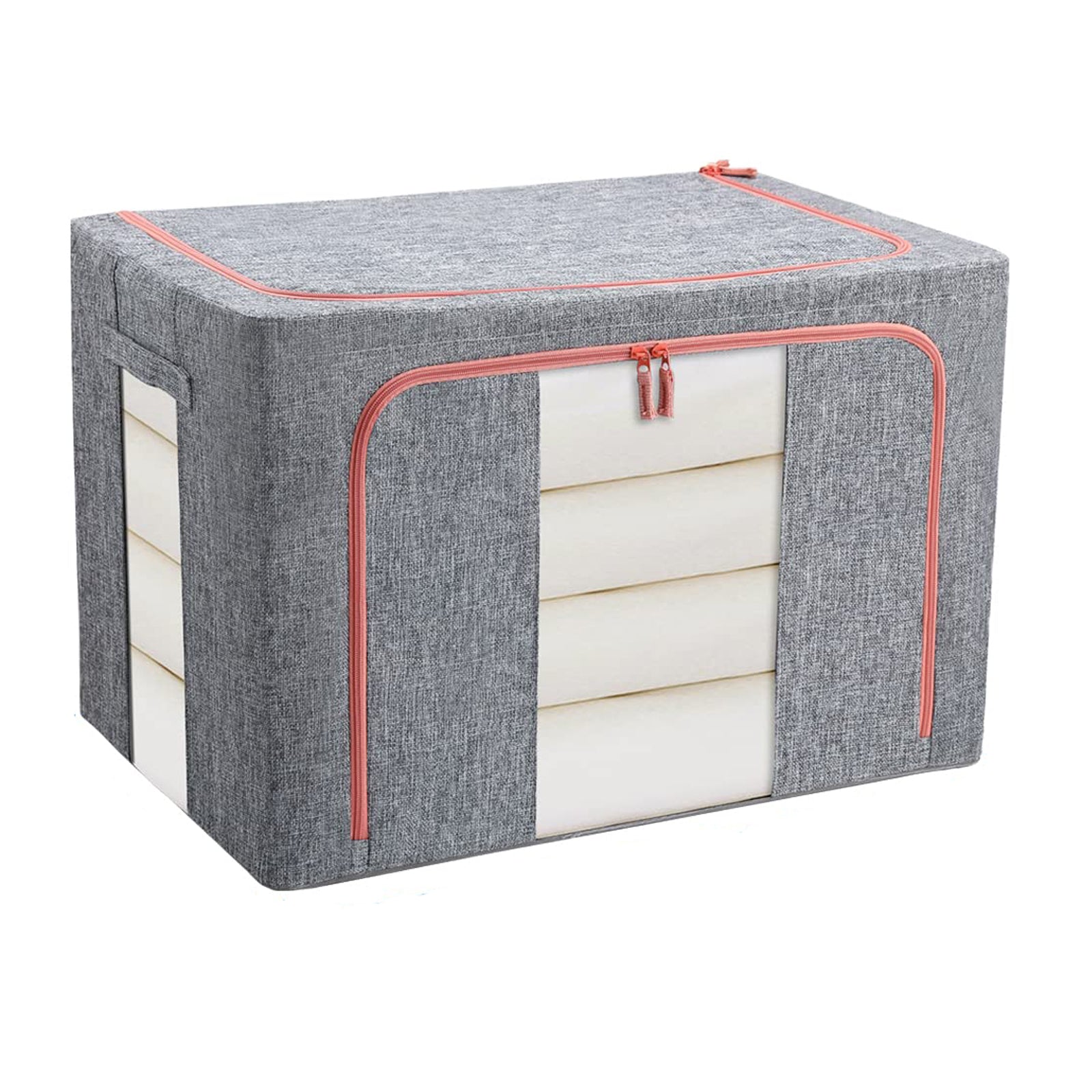 Clothing & Wardrobe Storage: 66L Cloth Storage Box Closet Organizer Storage Bags Clothes Storage Bags Wardrobe Organizer Idea Grey