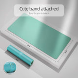 Office Supplies: Green 120cm*60cm Dual Side Office Desk Pad Waterproof PU Leather Computer Mouse Pad