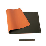 Office Supplies: Orange 90cm*45cm Dual Side Office Desk Pad Waterproof PU Leather Computer Mouse Pad