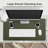 Office Supplies: Orange 90cm*45cm Dual Side Office Desk Pad Waterproof PU Leather Computer Mouse Pad