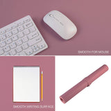 Desks: Pink 120cm*60cm Dual Side Office Desk Pad Waterproof PU Leather Computer Mouse Pad