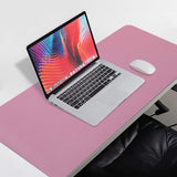 Desks: Pink 120cm*60cm Dual Side Office Desk Pad Waterproof PU Leather Computer Mouse Pad