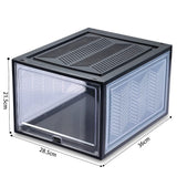 Storage Boxes: Large Shoe Storage Boxes Stackable Shoe Box Organisers Containers Display Cases Bins Magnetic Door