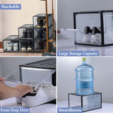 Storage Boxes: Large Shoe Storage Boxes Stackable Shoe Box Organisers Containers Display Cases Bins Magnetic Door