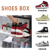 Storage Boxes: Large Shoe Storage Boxes Stackable Shoe Box Organisers Containers Display Cases Bins Magnetic Door