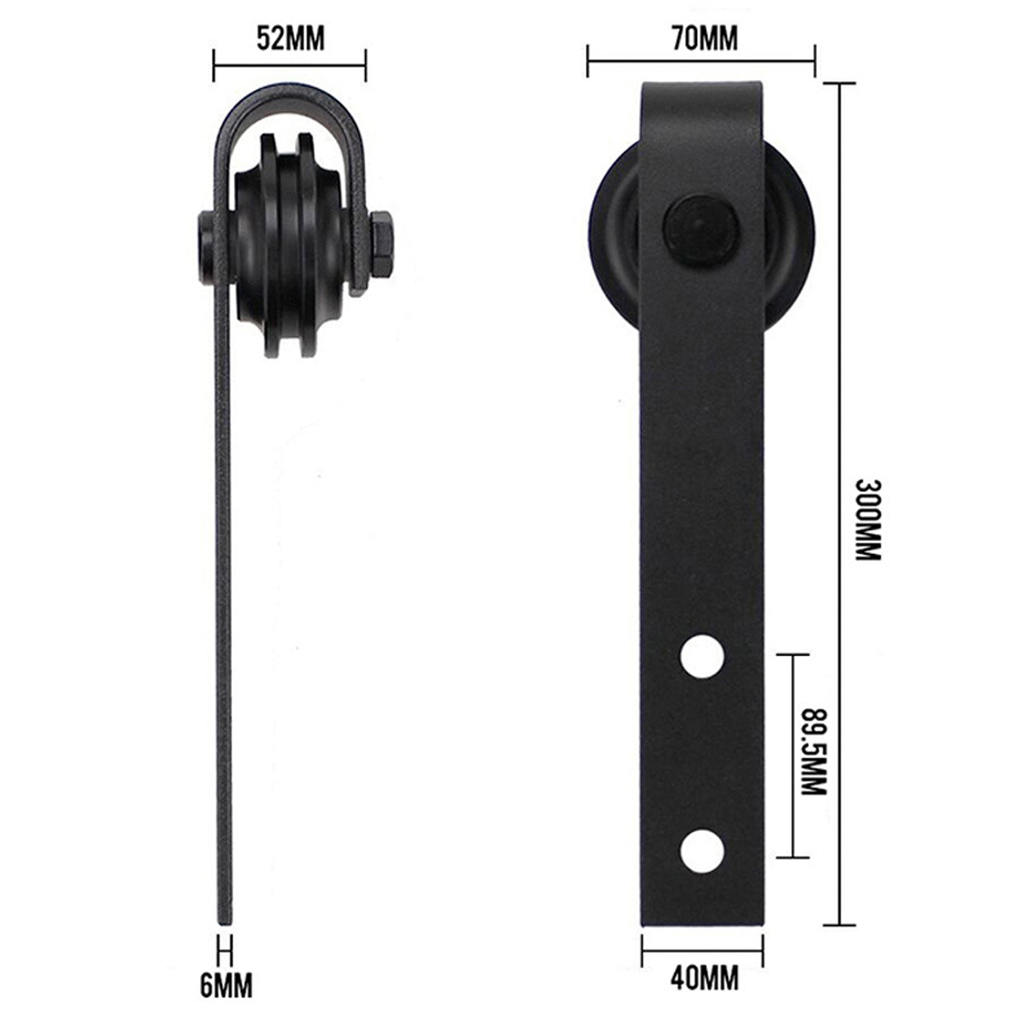 Traffic Control & Parking Tools: 1.5m Heavy Duty Sliding Barn Single Door Hardware Kit Damper Track Rail Roller System