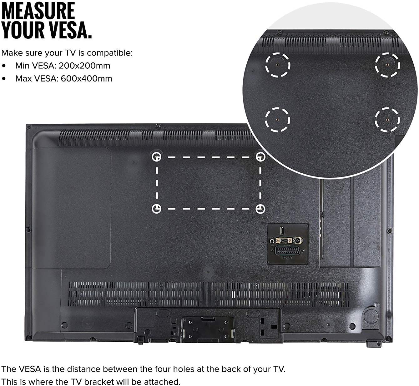 TVs & Accessories: 32-70 Inch Fixed TV Wall Mount Bracket TV Bracket Wall Mount up to 75KG