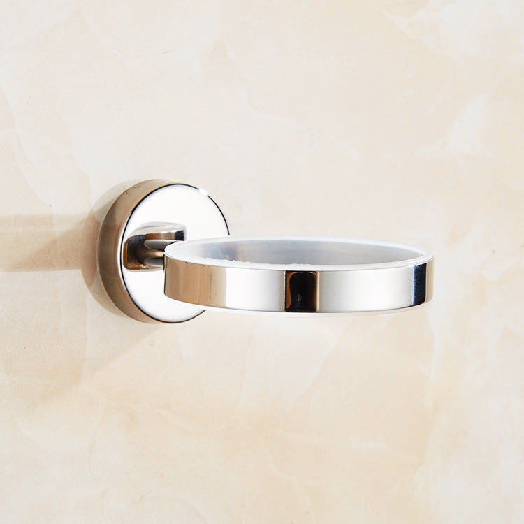 Kitchen & Bathroom DIY: Toilet Brush Holder Wall Mount Rustproof Frosted Glass for Bathroom