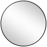 Mirrors: Slim Design 50CM Black Bathroom, Living Room, Hallway Mirror Round Mirror Wall Decor Metal Frame