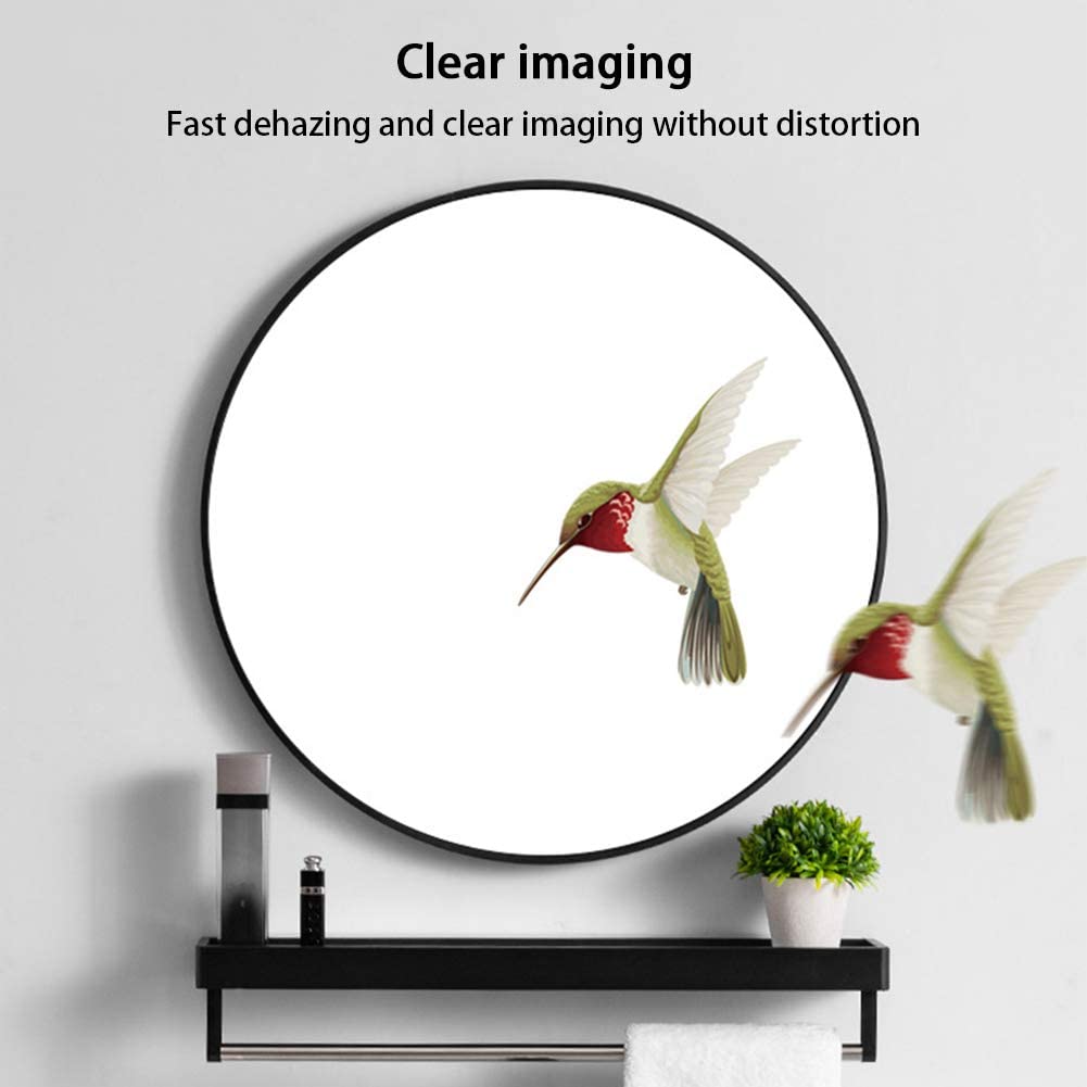 Mirrors: Slim Design 50CM Black Bathroom, Living Room, Hallway Mirror Round Mirror Wall Decor Metal Frame