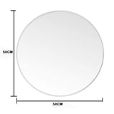 Mirrors: Slim Design 50CM White Bathroom, Living Room, Hallway Mirror Round Mirror Wall Decor Metal Frame