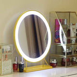 Mirrors: Touch Screen Table Desktop LED Light Vanity Mirror Makeup Mirror Round Mirror 40cm