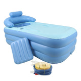 Pool Toys & Inflatables: Foldable Portable Inflatable Blowup PVC Bath Tub Home Indoor Travel Spa Relaxing