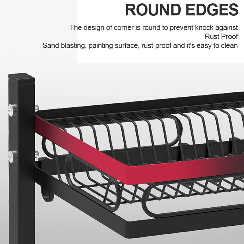 Kitchen & Bathroom DIY: 65cm 3 tier Over Single Sink Dish Drying Rack Drainer Kitchen Cutlery Holder Storage Organizer