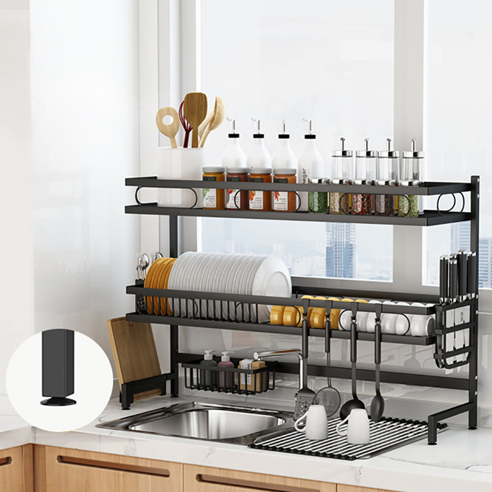 Kitchen & Bathroom DIY: 85cm 3 tier Over Sink Dish Drying Rack Drainer Kitchen Cutlery Holder Storage Organizer