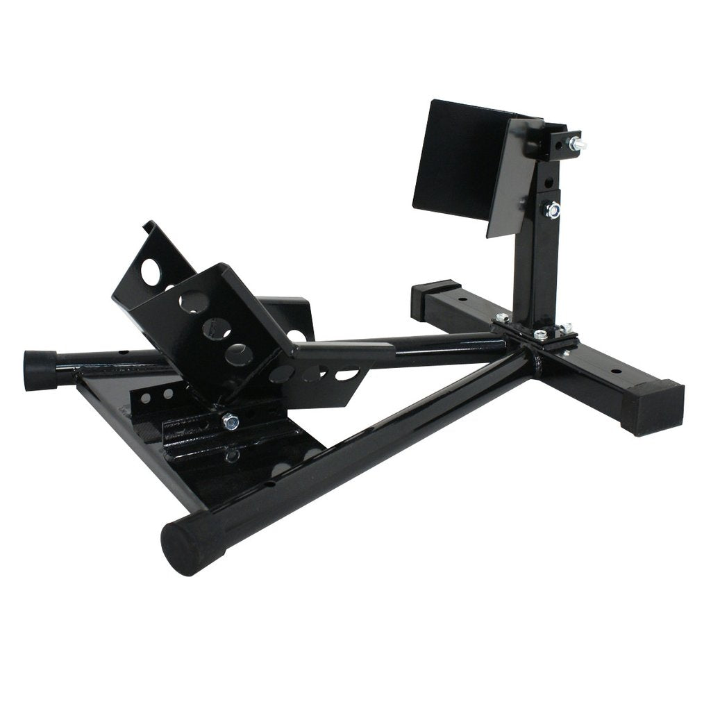 Bicycle Stands & Storage: Motorcycle Motorbike Wheel Chock Lift Stand Self Locking Clamp
