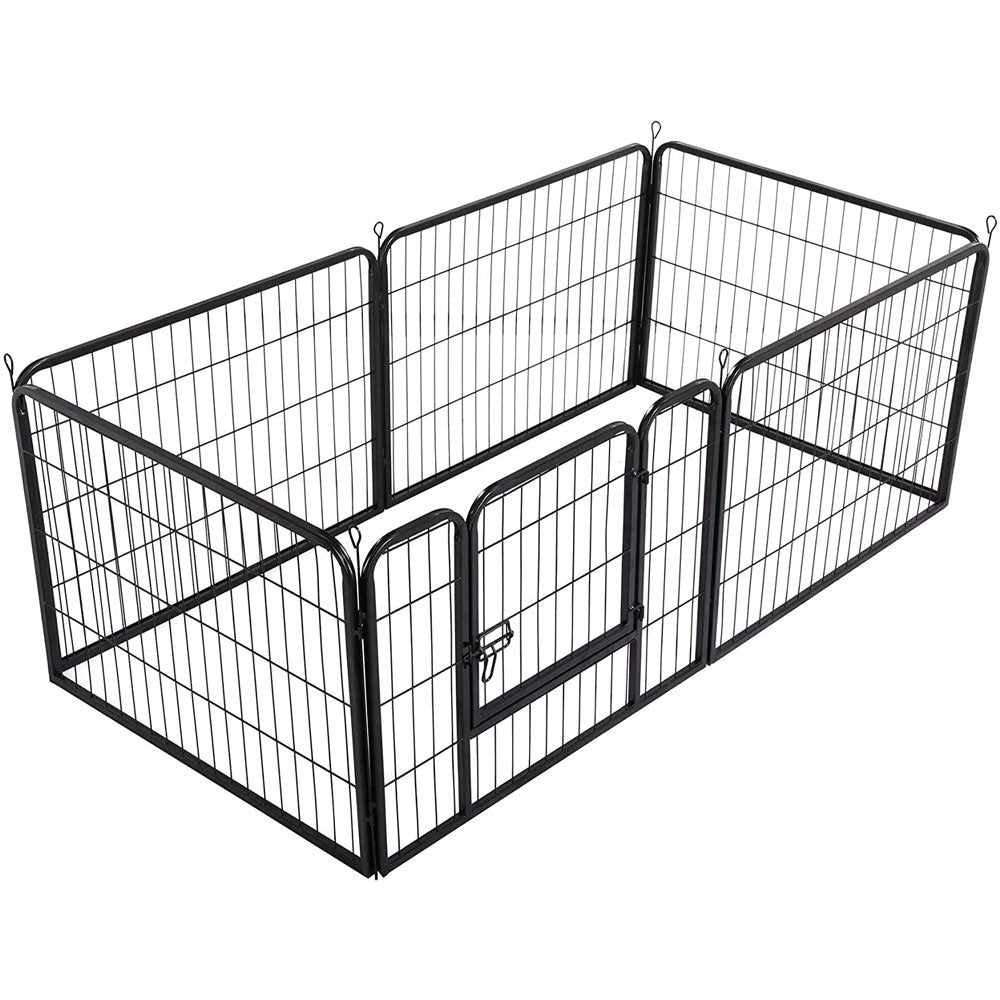 Dog Playpens & Gates: 6 Panel Pet Dog Cat Bunny Puppy Play pen Playpen 60x80 cm Exercise Cage Dog Panel Fence