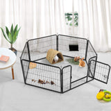 Dog Playpens & Gates: 6 Panel Pet Dog Cat Bunny Puppy Play pen Playpen 60x80 cm Exercise Cage Dog Panel Fence