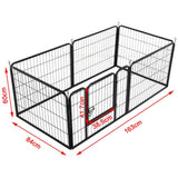 Dog Playpens & Gates: 6 Panel Pet Dog Cat Bunny Puppy Play pen Playpen 60x80 cm Exercise Cage Dog Panel Fence