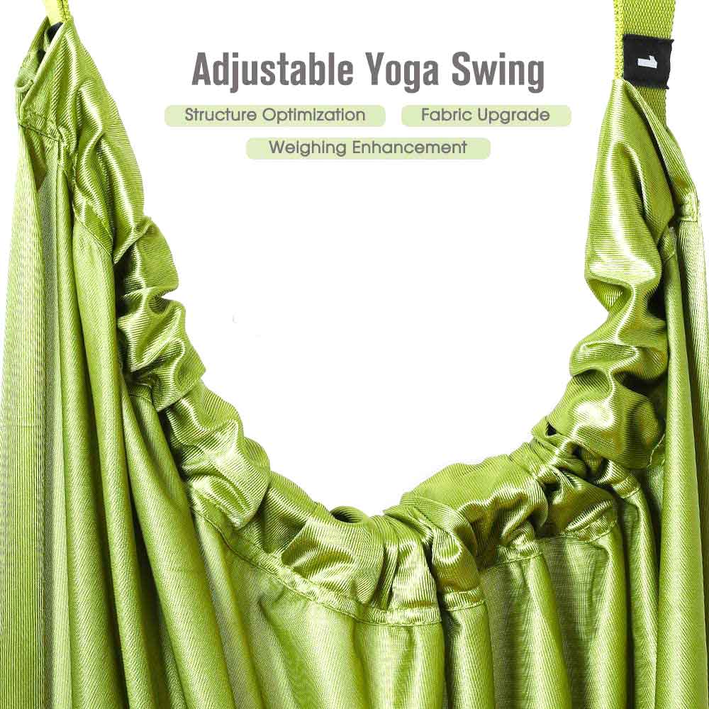 Gymnastics: Green Fitness Yoga Strap Band Waist Trainer Leg Door Swing Adjustable Ballet Dancer