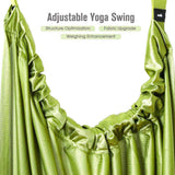 Gymnastics: Green Fitness Yoga Strap Band Waist Trainer Leg Door Swing Adjustable Ballet Dancer