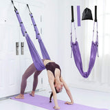 Gymnastics: Purple Fitness Yoga Strap Band Waist Trainer Leg Door Swing Adjustable Ballet Dancer