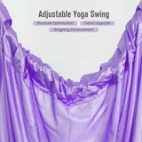 Gymnastics: Purple Fitness Yoga Strap Band Waist Trainer Leg Door Swing Adjustable Ballet Dancer