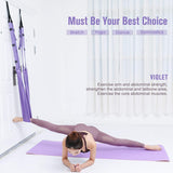 Gymnastics: Purple Fitness Yoga Strap Band Waist Trainer Leg Door Swing Adjustable Ballet Dancer
