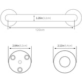 120cm Stainless Steel Handle for Shower Toilet Grab Bar Handle Bathroom Stairway Handrail Elderly Senior Assist