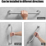 Mobility & Accessibility: 50cm Stainless Steel Handle for Shower Toilet Grab Bar Handle Bathroom Stairway Handrail Elderly Senior Assist