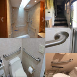 Mobility & Accessibility: 50cm Stainless Steel Handle for Shower Toilet Grab Bar Handle Bathroom Stairway Handrail Elderly Senior Assist