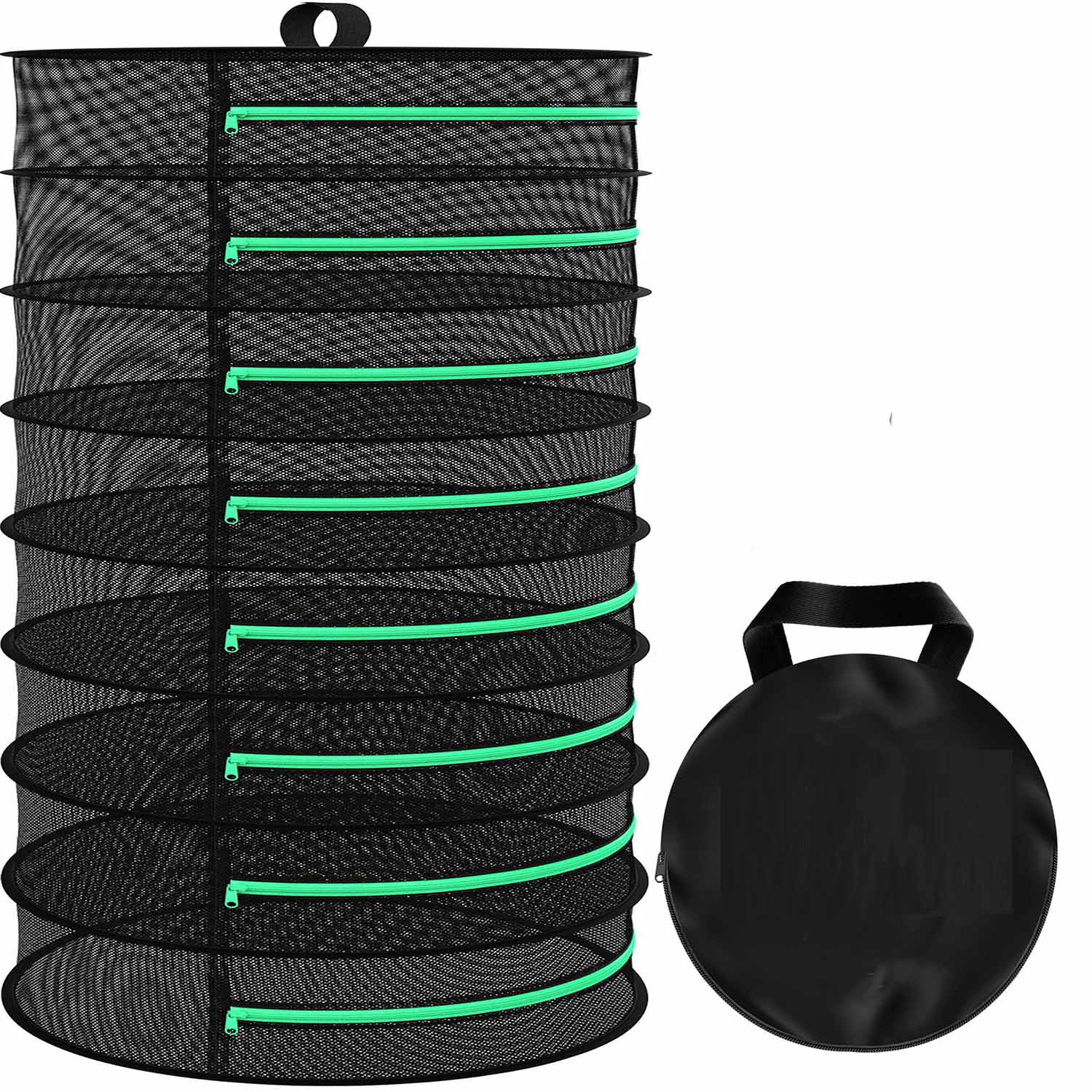 Grow Bags: 8-Layer 162cm Foldable Herb Vegetable Fruit Drying Dehydrating Rack Mesh Hanging Dryer