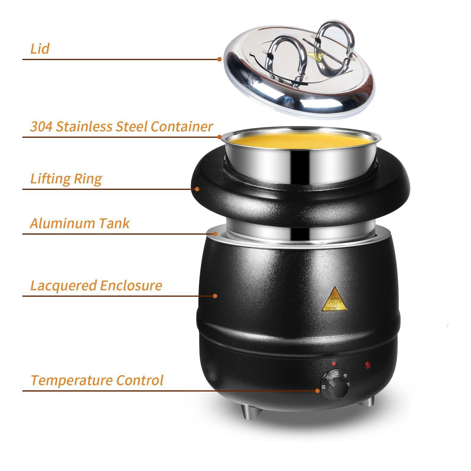 Food Warmers & Chafing Dishes: 13L Restaurant Electric Buffet Food Warmer Commercial Food Warmers Soup Warmer