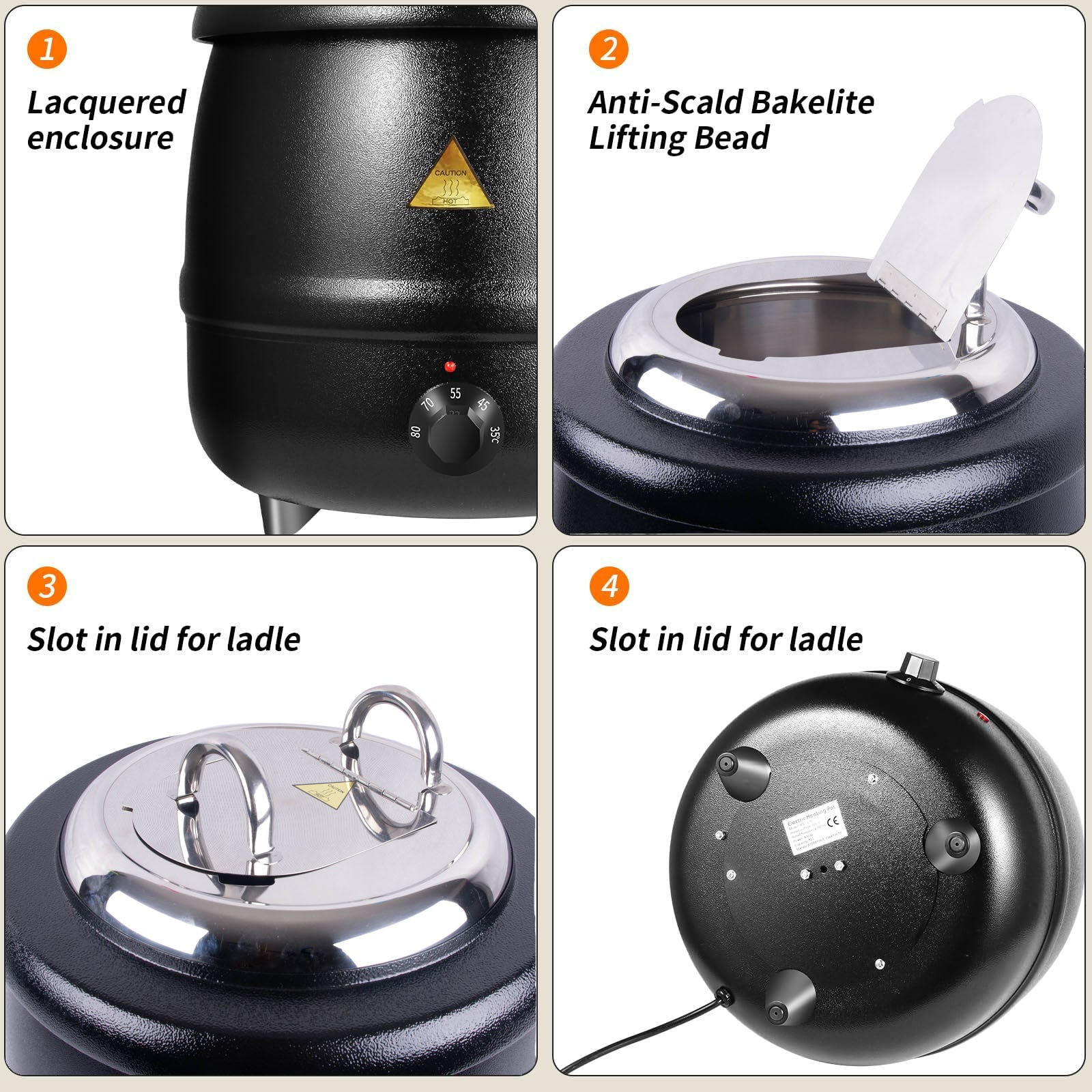 Food Warmers & Chafing Dishes: 13L Restaurant Electric Buffet Food Warmer Commercial Food Warmers Soup Warmer