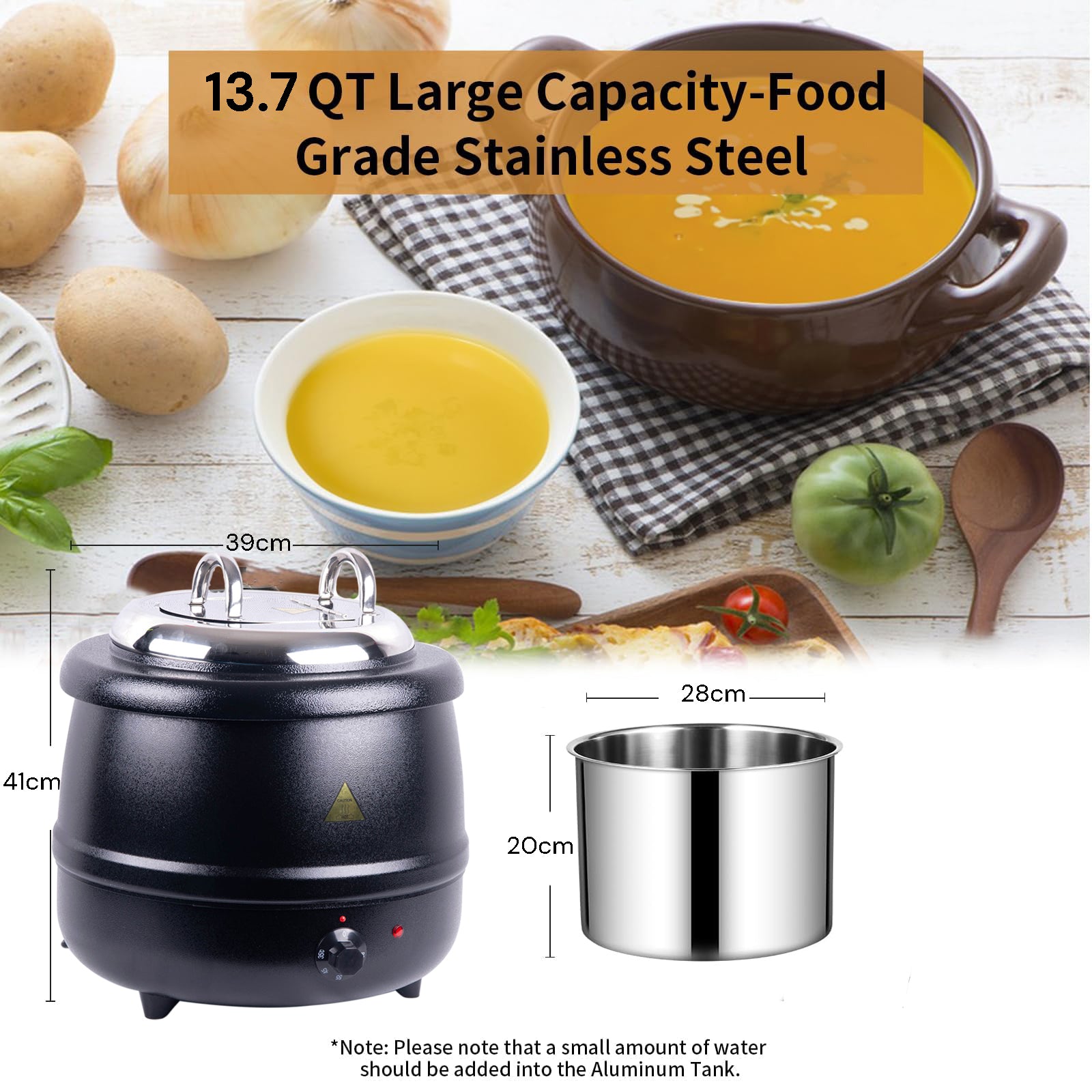 Food Warmers & Chafing Dishes: 13L Restaurant Electric Buffet Food Warmer Commercial Food Warmers Soup Warmer