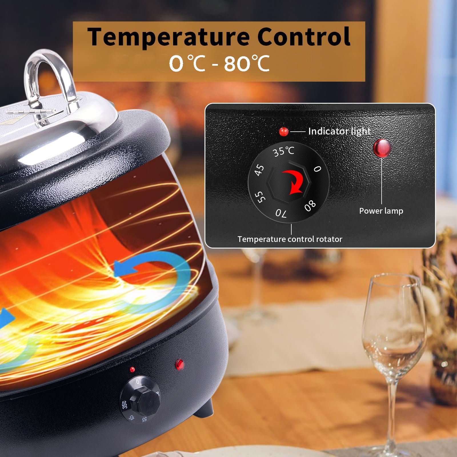 Food Warmers & Chafing Dishes: 13L Restaurant Electric Buffet Food Warmer Commercial Food Warmers Soup Warmer
