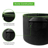 Grow Bags: 5-Pack 10 Gallons Plant Grow Bag Flower Container Pots with Handles Garden Planter