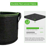 Grow Bags: 5-Pack 5 Gallons Plant Grow Bag Flower Container Pots with Handles Garden Planter