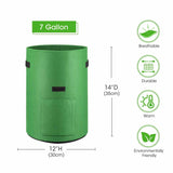 Grow Bags: 5-Pack 5 Gallons Plant Grow Bag Potato Container Pots with Handles Garden Planter