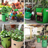 Grow Bags: 5-Pack 5 Gallons Plant Grow Bag Potato Container Pots with Handles Garden Planter