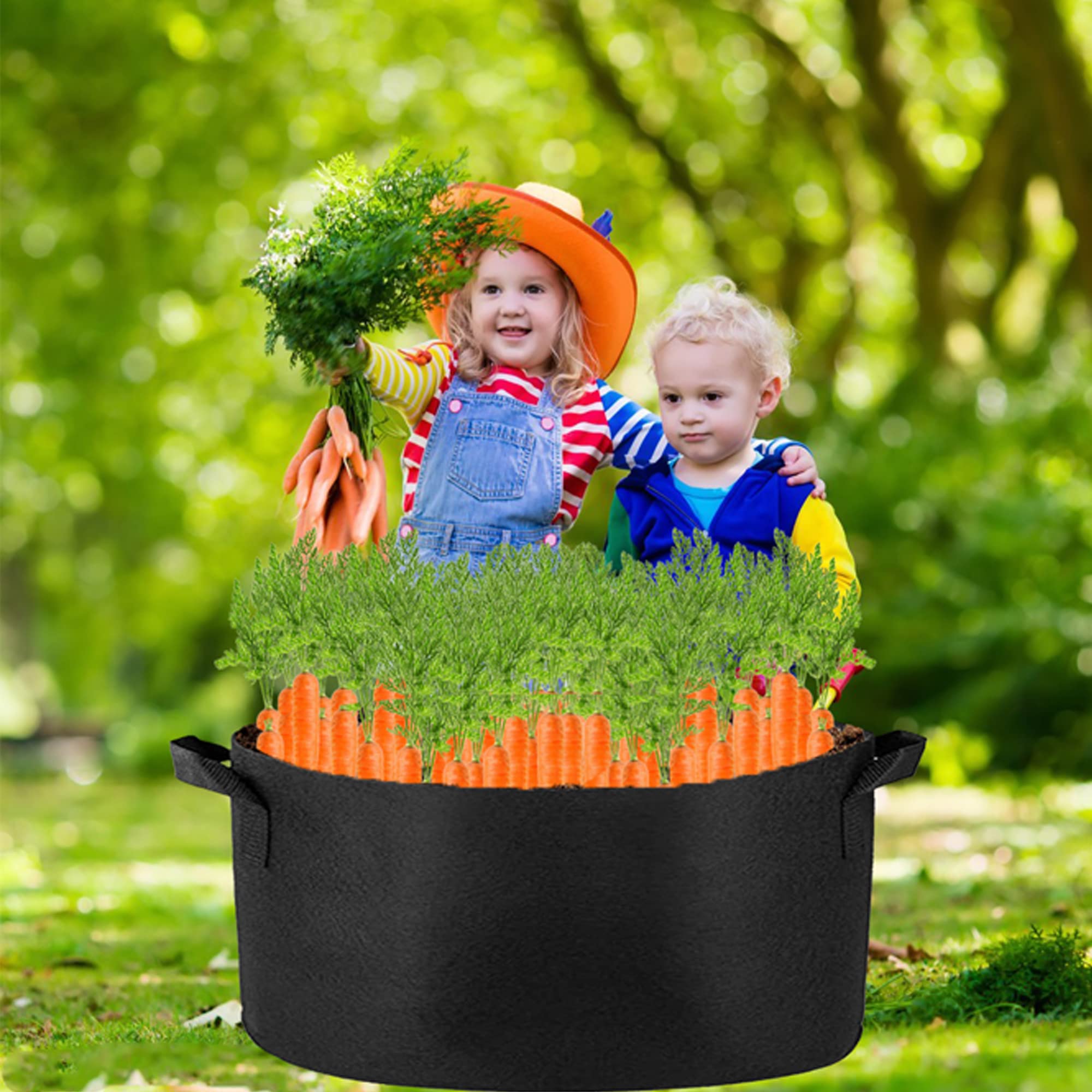 Kitchen & Bathroom DIY: 1 Pack 400 Gallon 180cm 60cm Grow Bag Heavy Duty Thickened Plant Pots with Handles for Farming Gardening Tree