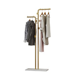 Coat Racks: Metal Coat Rack Marble Base Hooks Clothes Coats Bag Tree Hat Display Hanger Stand Organiser 2 Pole