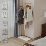 Coat Racks: Metal Coat Rack Marble Base Hooks Clothes Coats Bag Tree Hat Display Hanger Stand Organiser 2 Pole