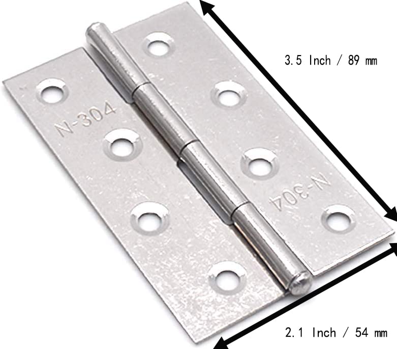 Door Hardware: Pack of 6 Hinge 3.5 Inch Stainless Steel Door Hinges Cabinet Door Hinges Furniture