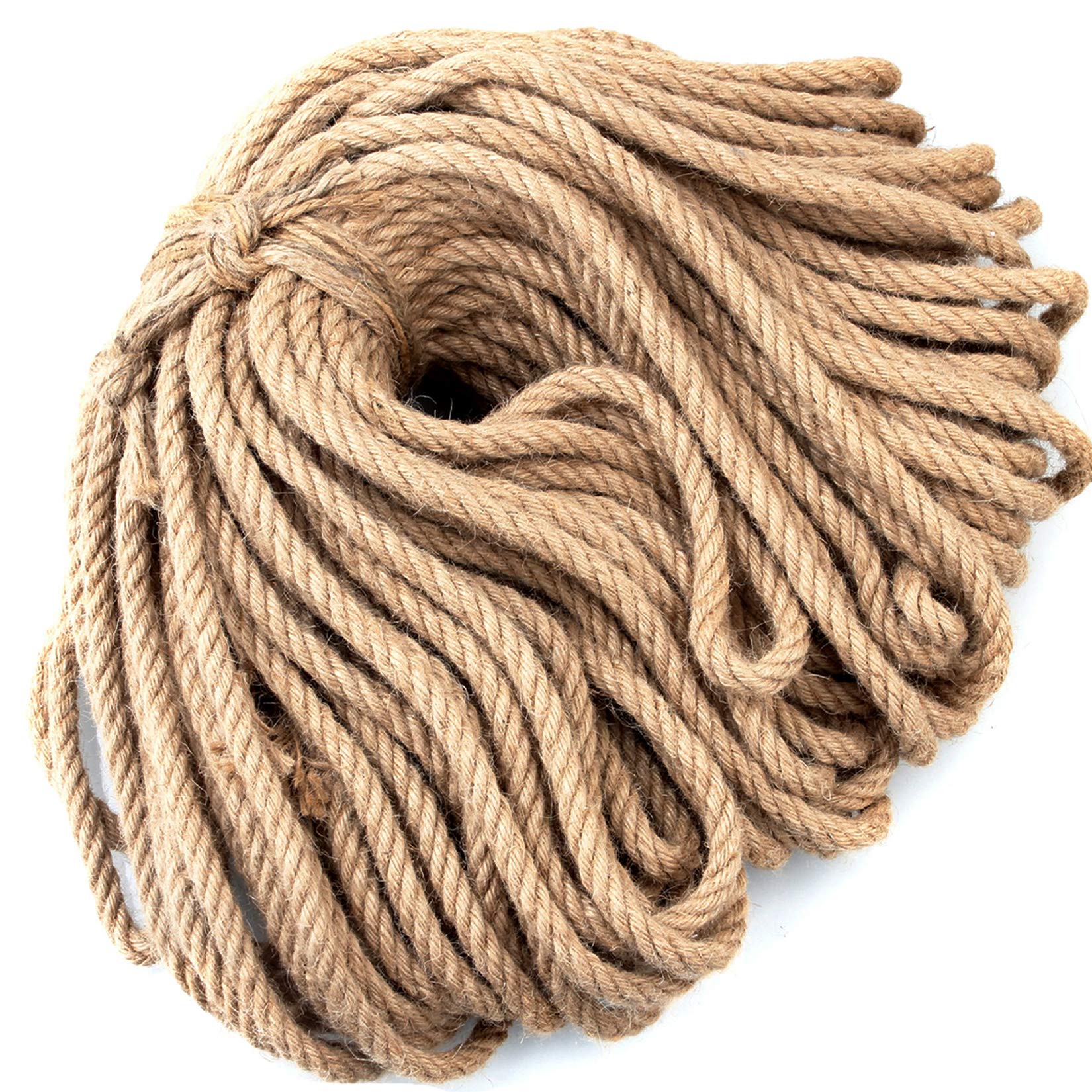 Garden Ornaments: 50m Sisal 10mm Rope Natural Twine Cord Thick Jute Hemp Manila  Crafting Home Decor
